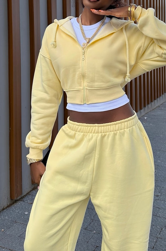 Yellow High Waist Sports Suit