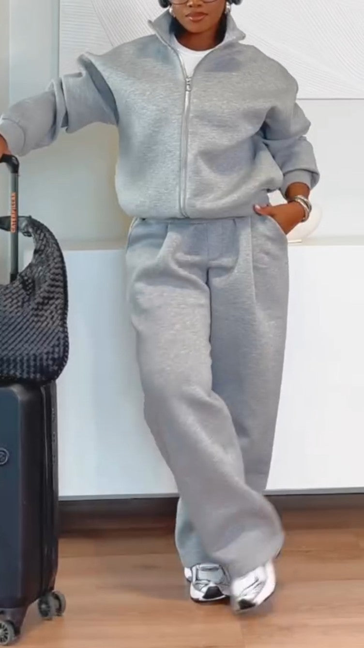 Gray Sports Suit Without Hat