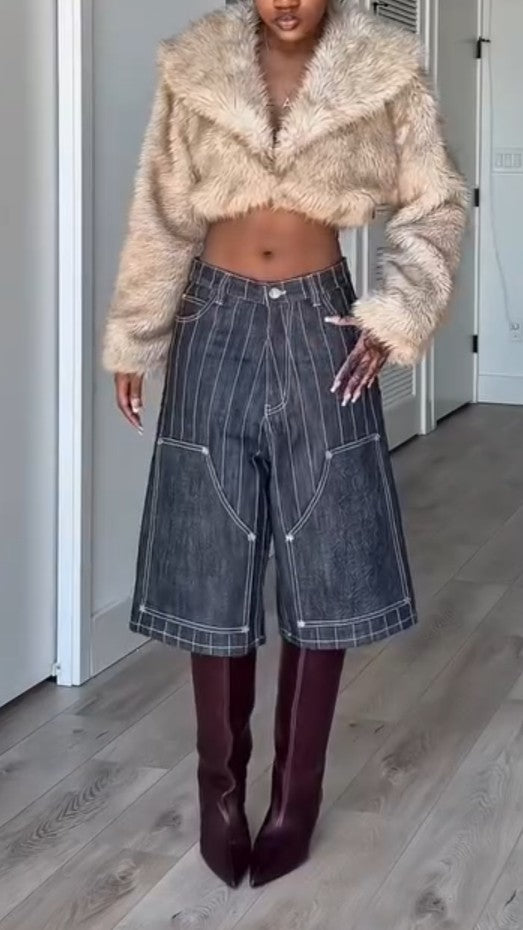 Short High Waist Eco-friendly Fur