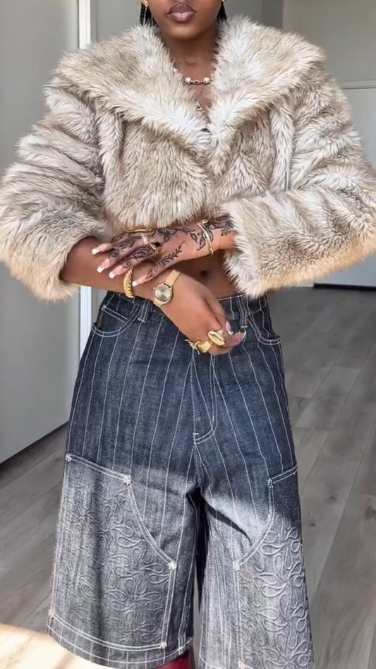 Short High Waist Eco-friendly Fur