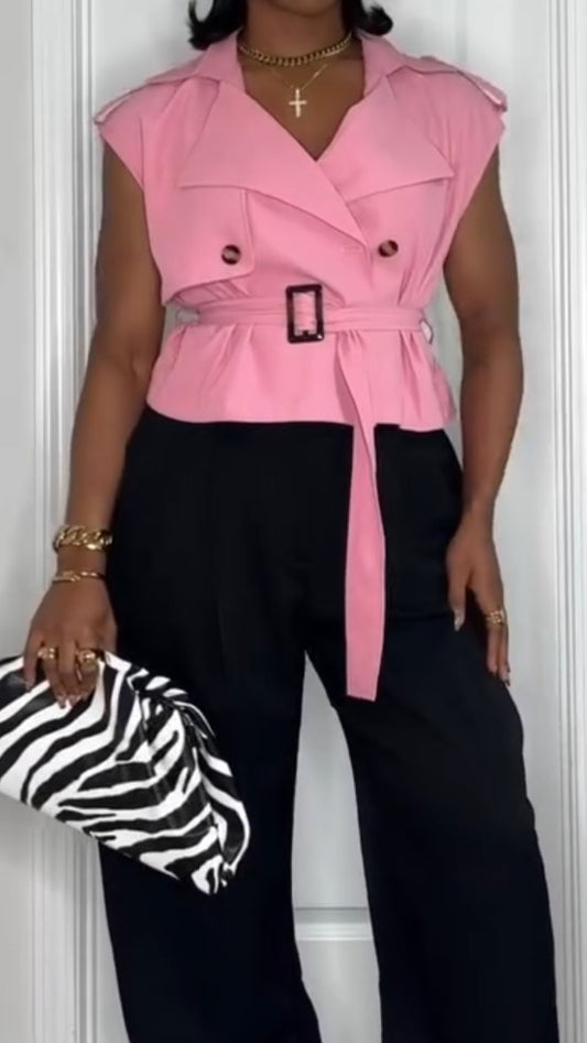 Temperament Short Trench Coat Top