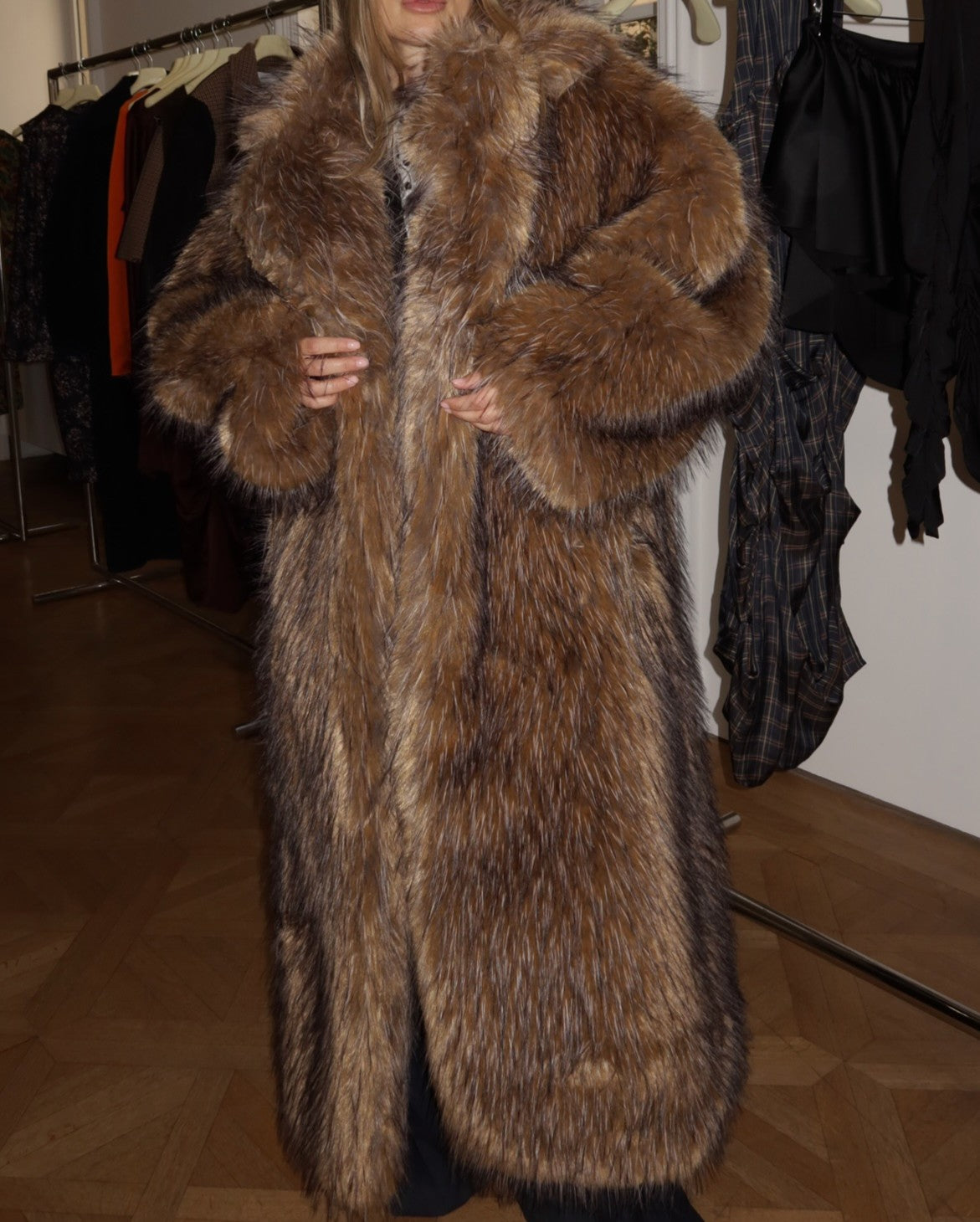 Brown Thick Eco-friendly Fur Long