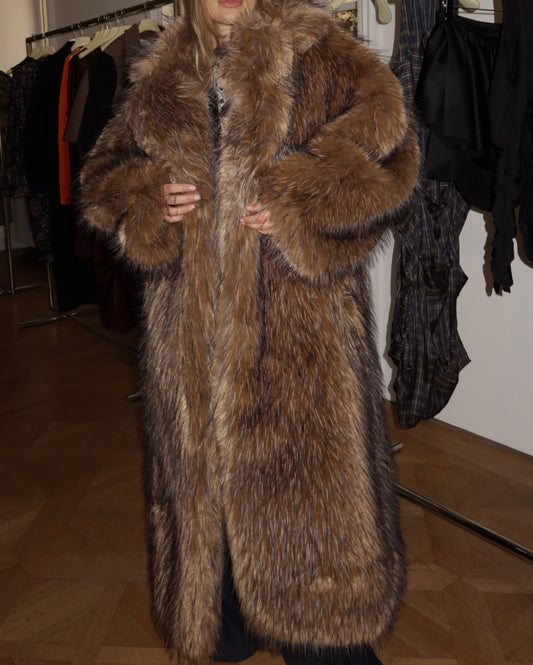 Brown Thick Eco-friendly Fur Long