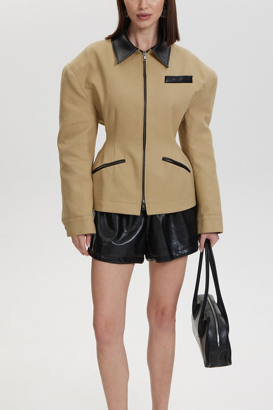 Brown Waisted Jacket