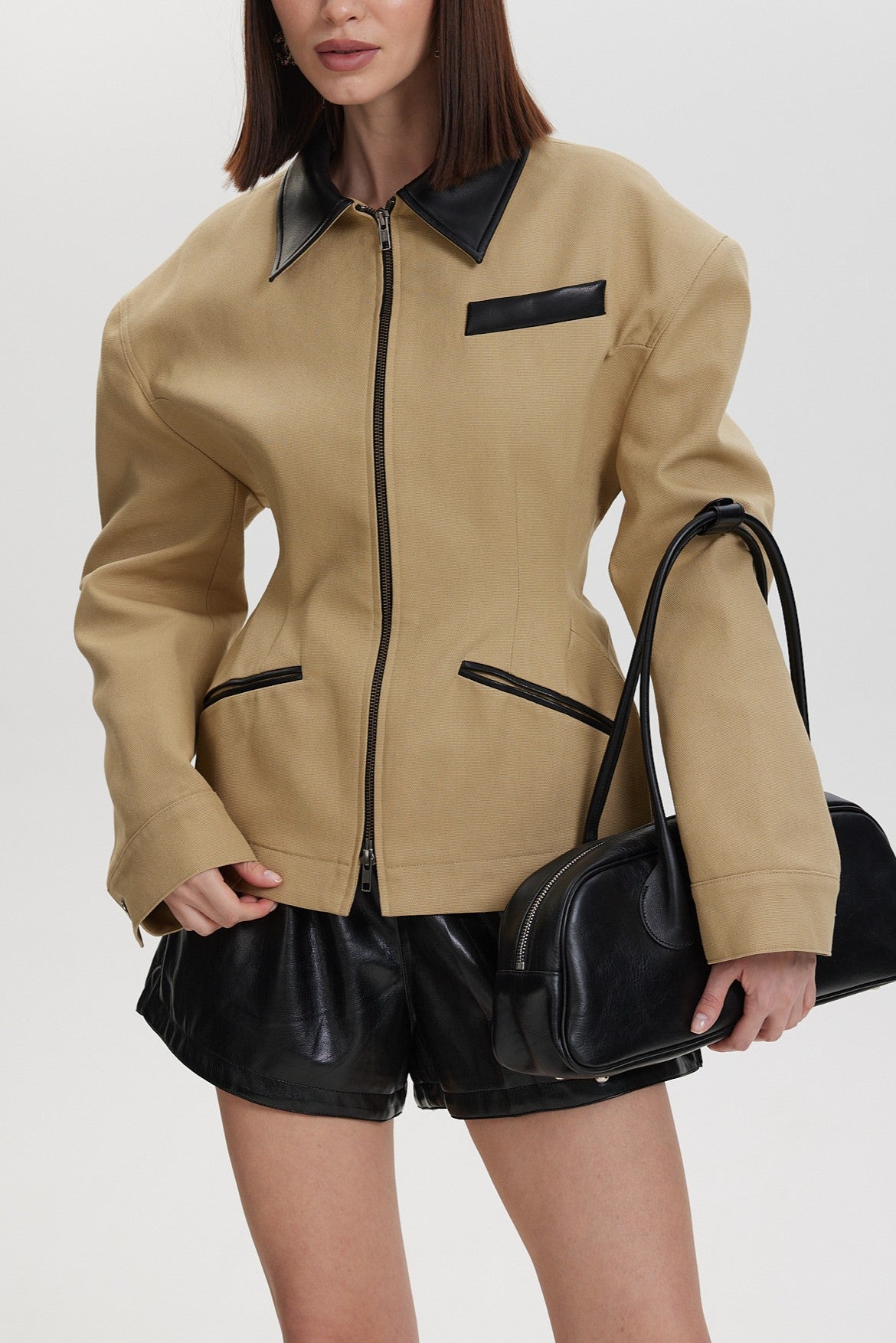 Brown Waisted Jacket