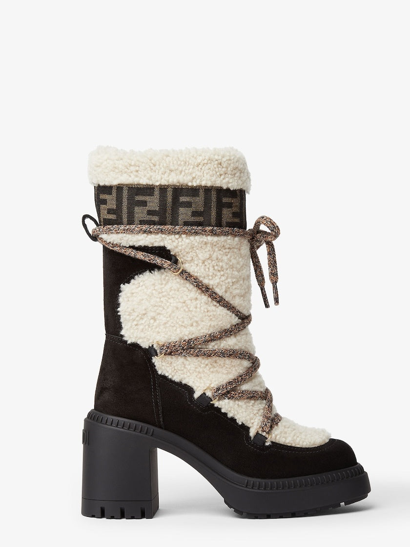 Round Toe Lambswool Ski Boots