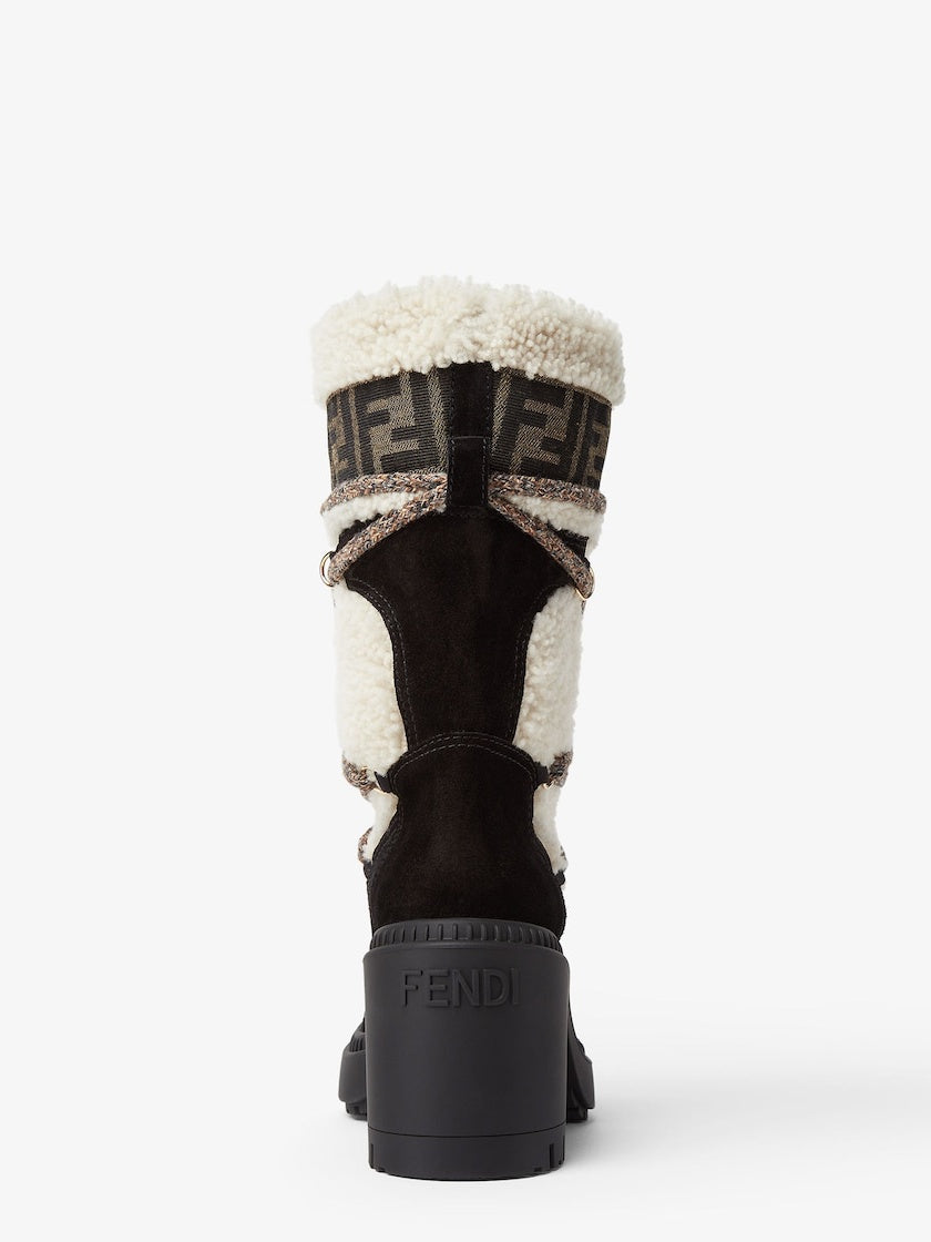 Round Toe Lambswool Ski Boots