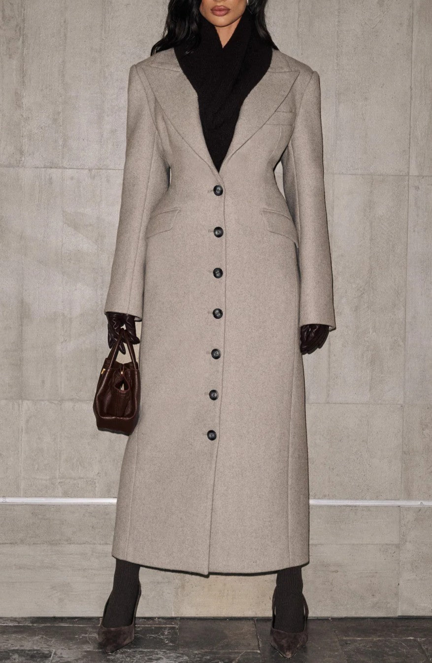 Light Grey Coat With Belt
