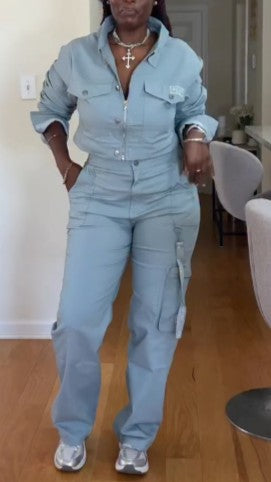 Light Blue Work Suit