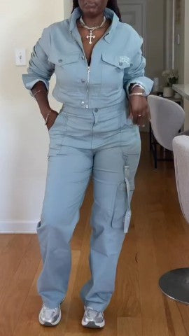 Light Blue Work Suit