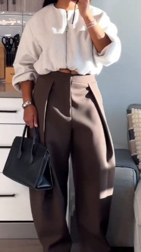 Brown Designer Suit Pants