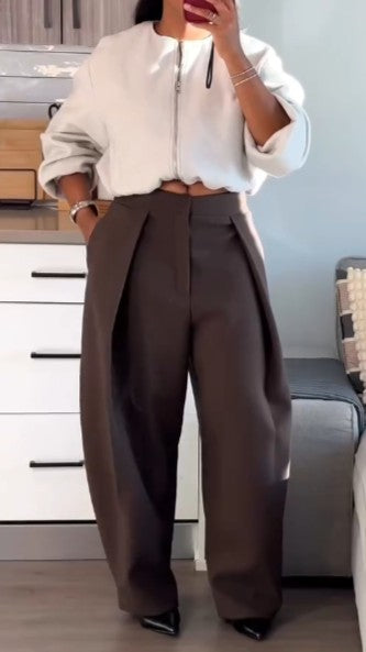 Brown Designer Suit Pants
