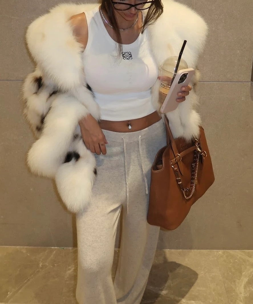 Loose Leopard Fur Coat