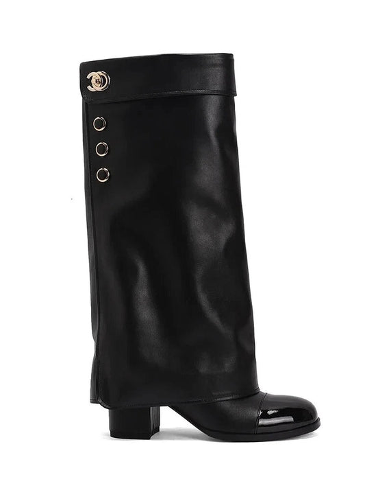 Genuine Leather Knee High Boots