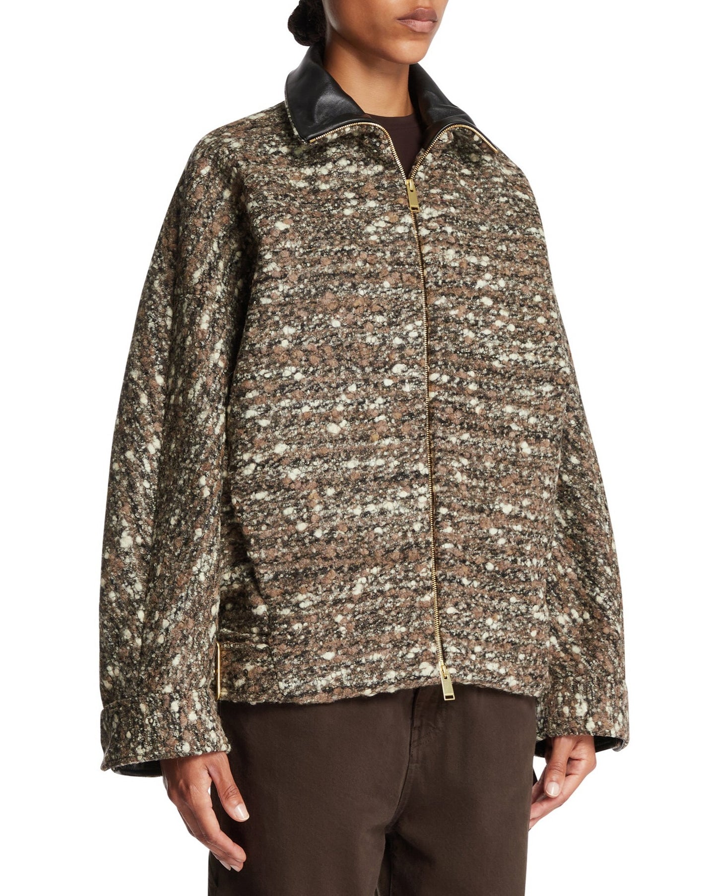 Wool Fleece Bomber Jacket