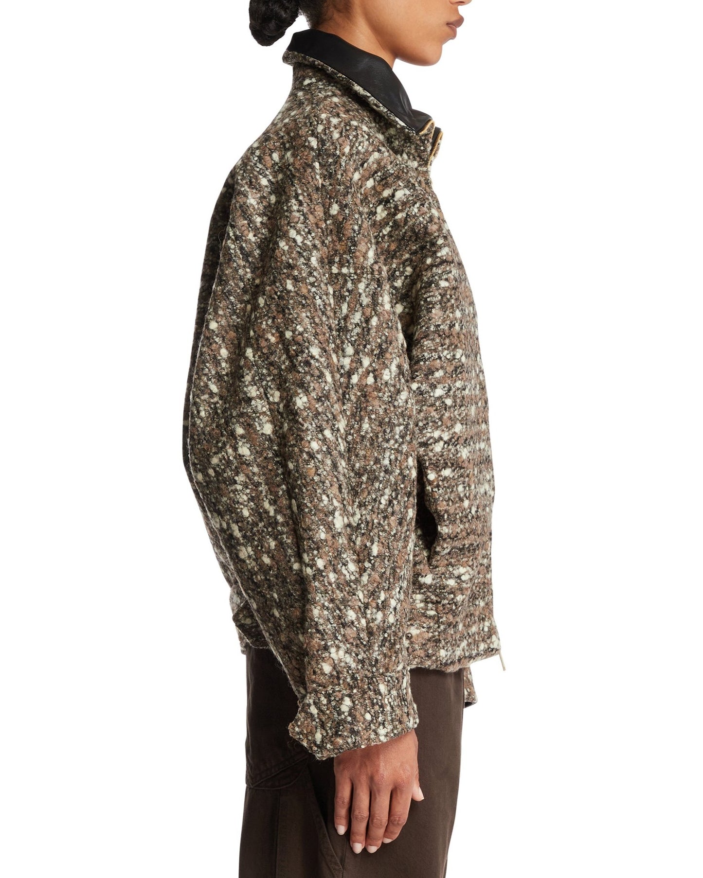 Wool Fleece Bomber Jacket