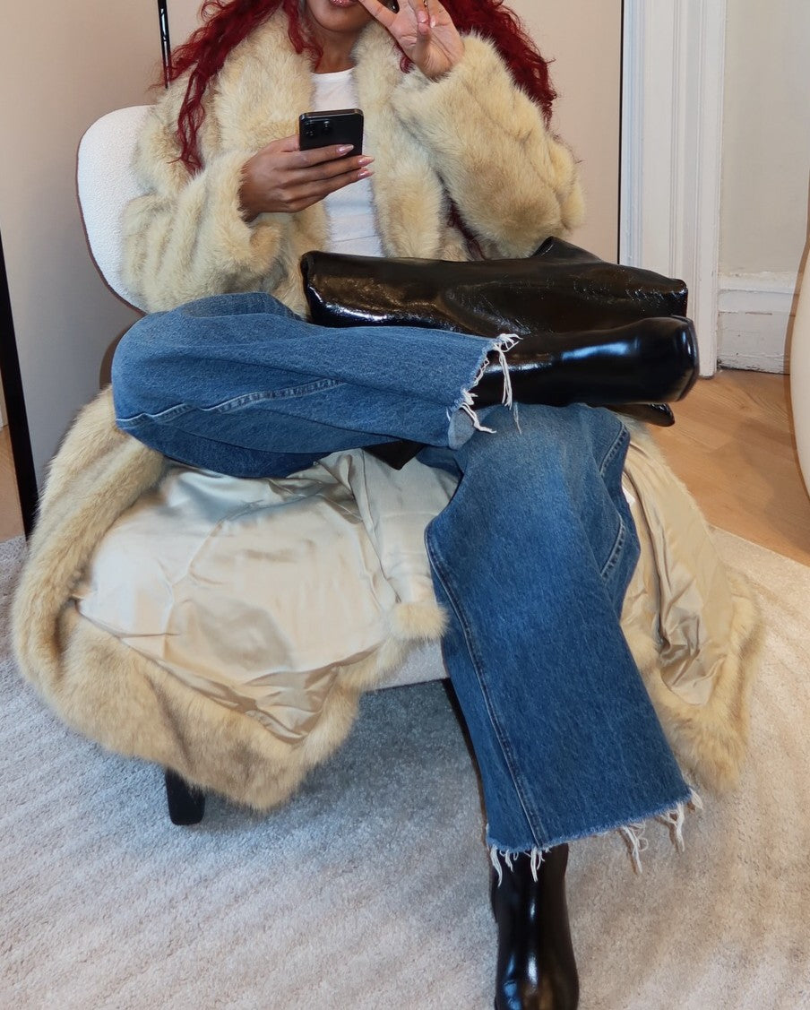 Long Yellow Fur Coat