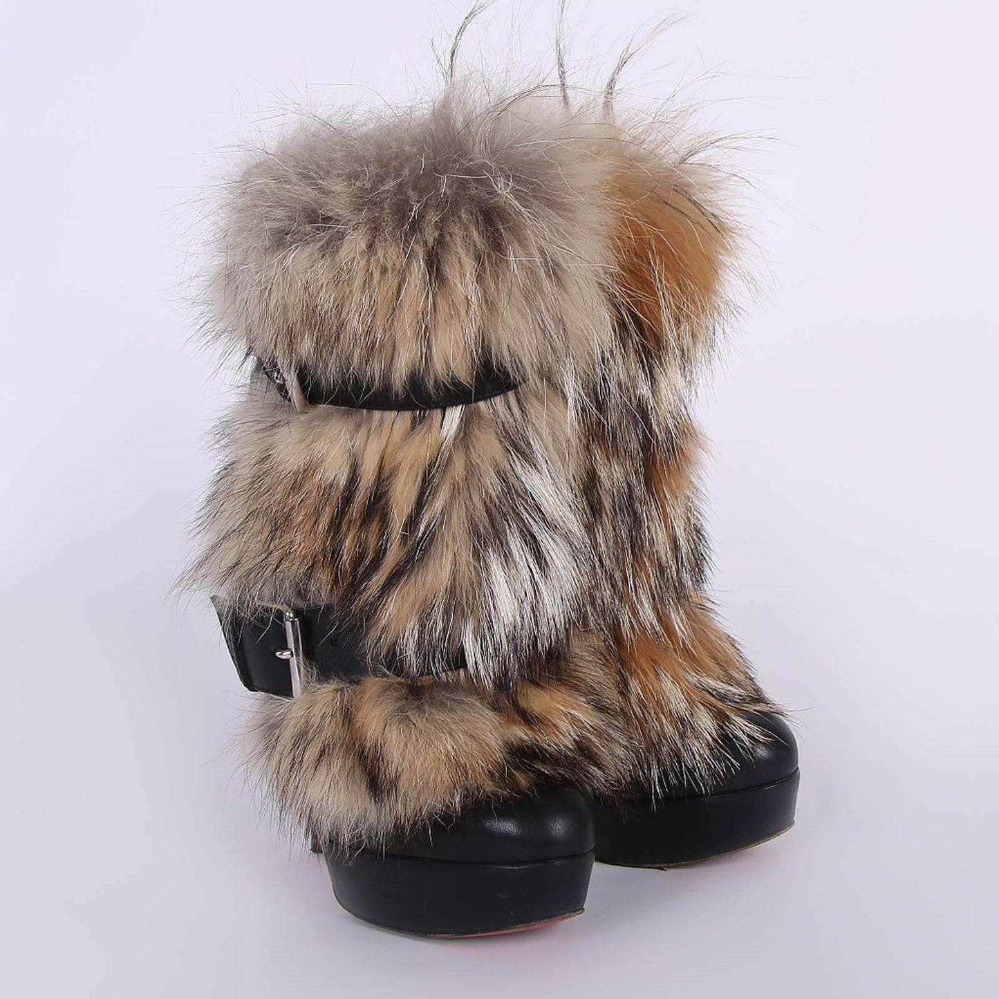 Platform Boots With Red Soles And High Heels