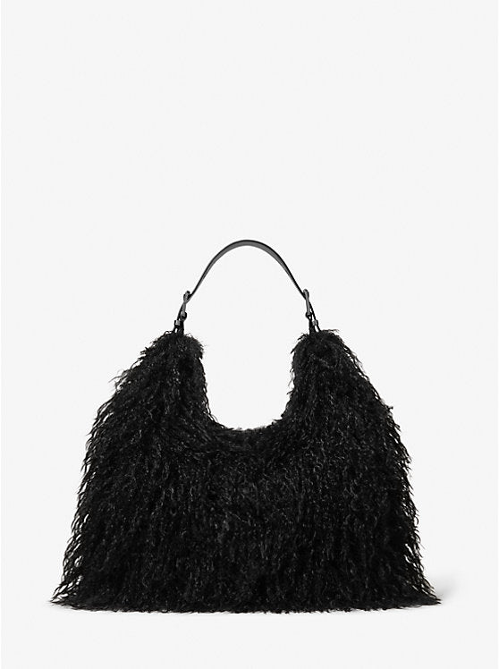 Chic Faux Fur Hobo Bag