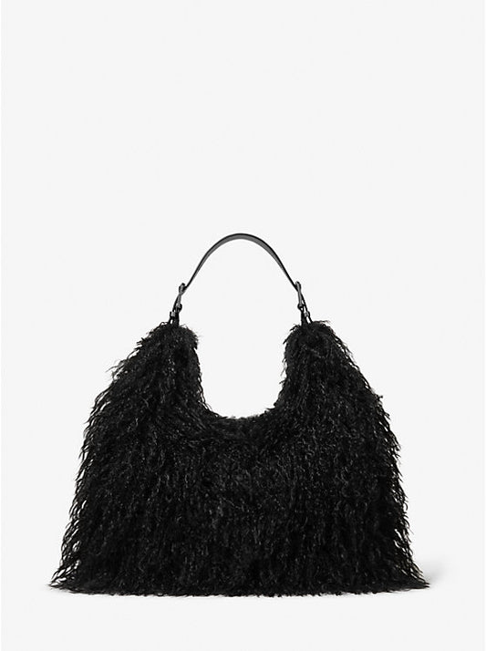 Chic Faux Fur Hobo Bag