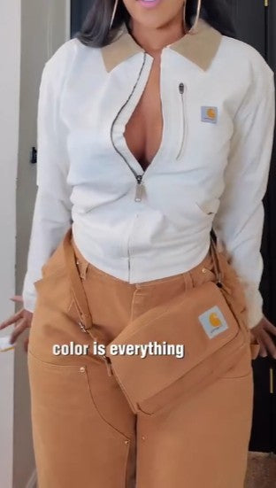 Flight Jacket With A Cinched Waist