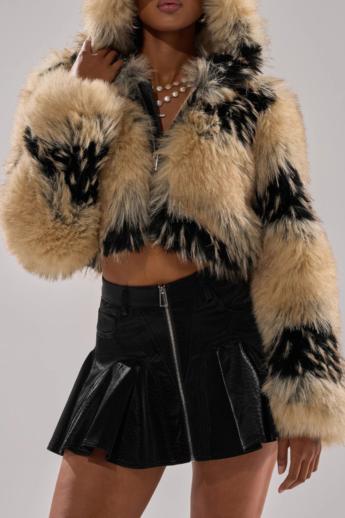 Faux Fur Bomber Jacket