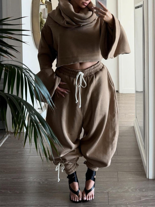 Solid Color Long-sleeved Suit