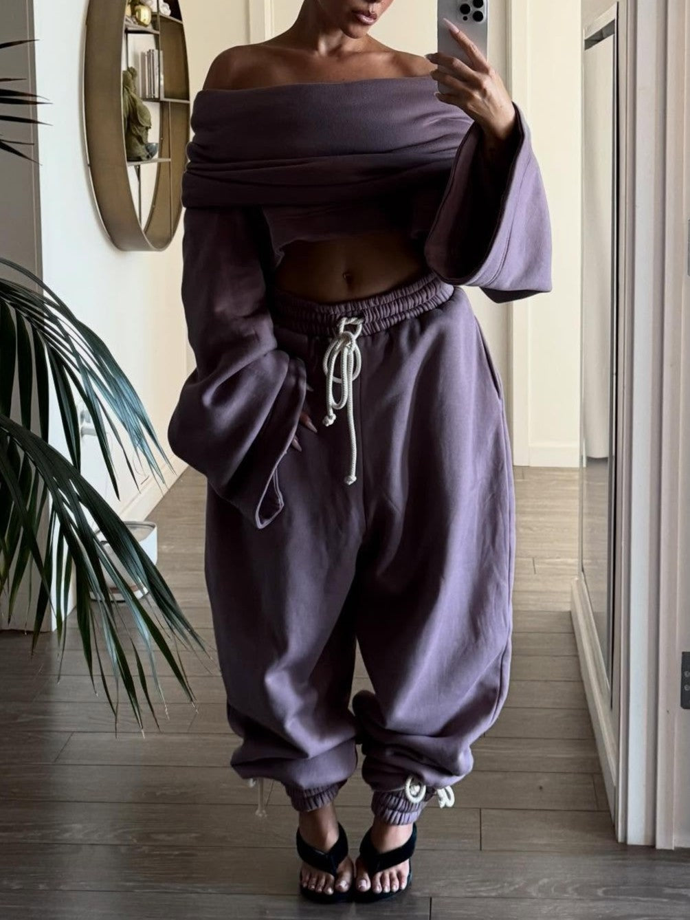 Solid Color Long-sleeved Suit