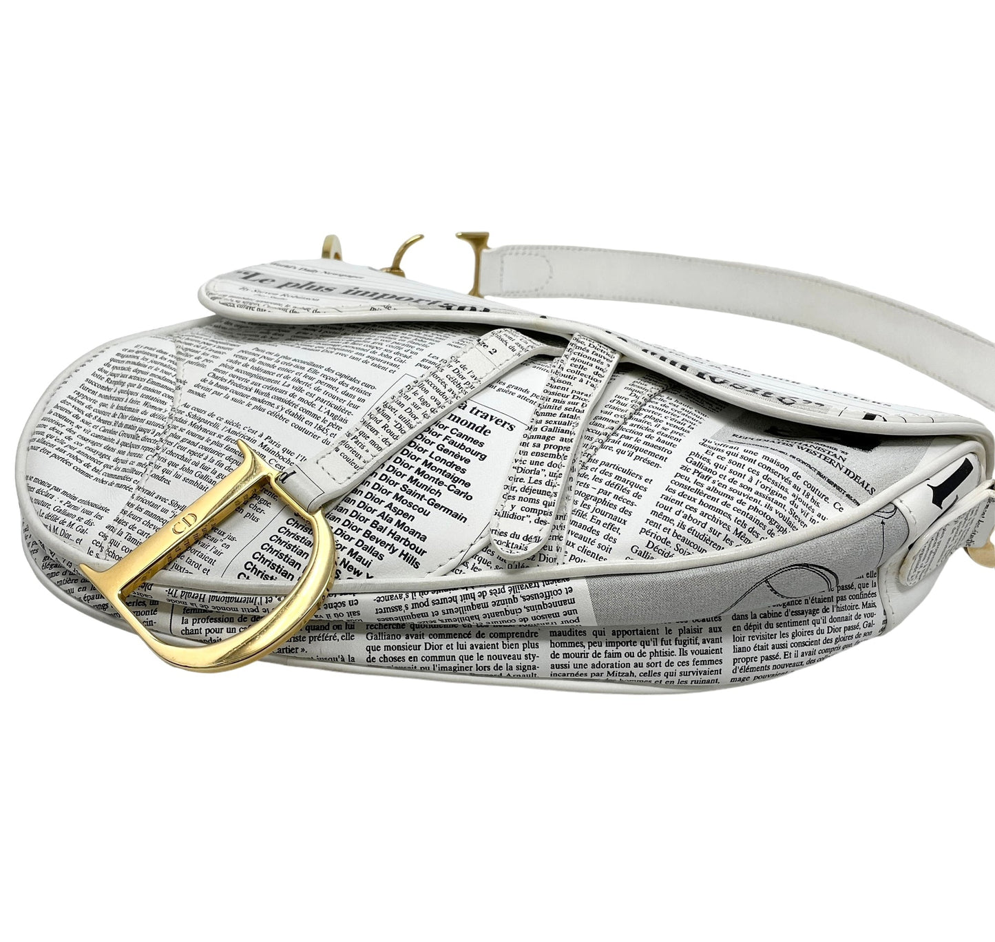 Limited Edition Newsprint Saddle Bag