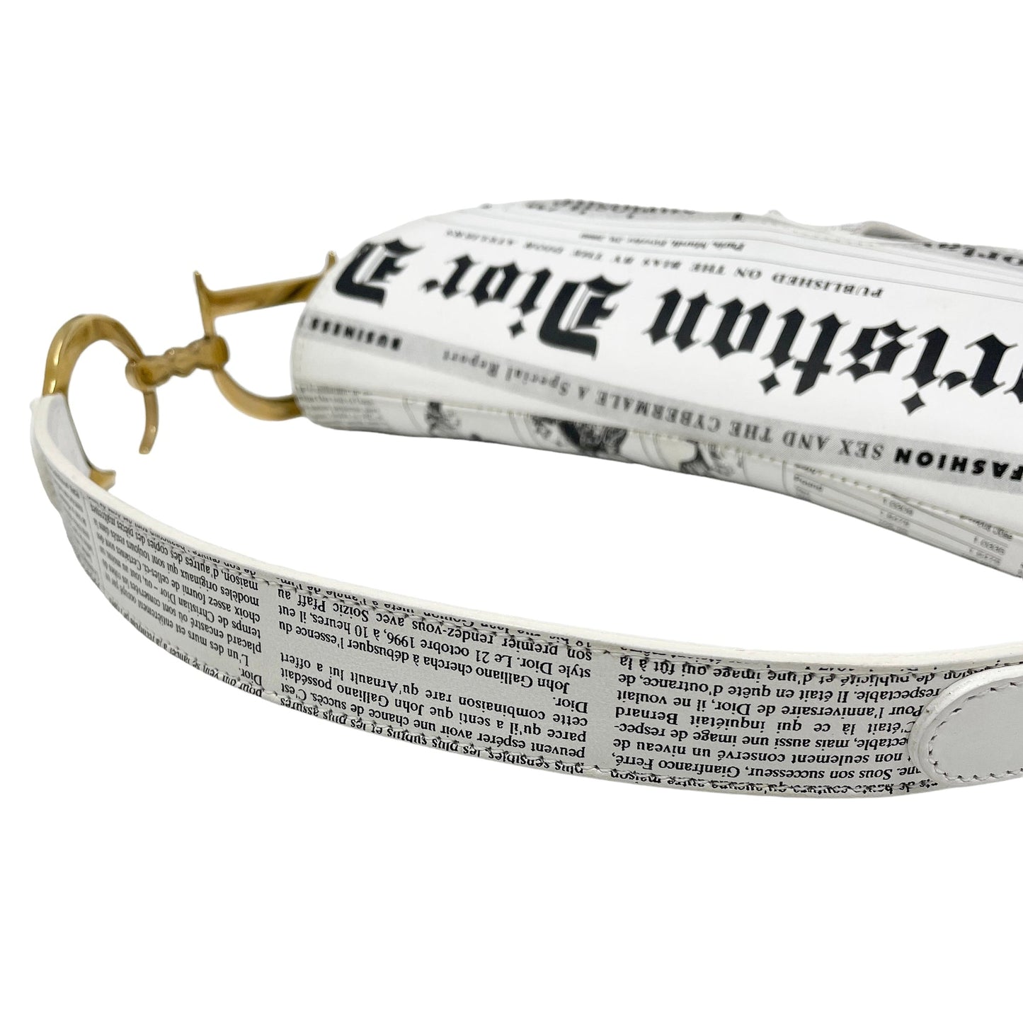 Limited Edition Newsprint Saddle Bag