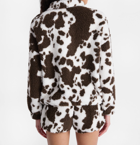 Plush Half-zip Pullover And Pants Set