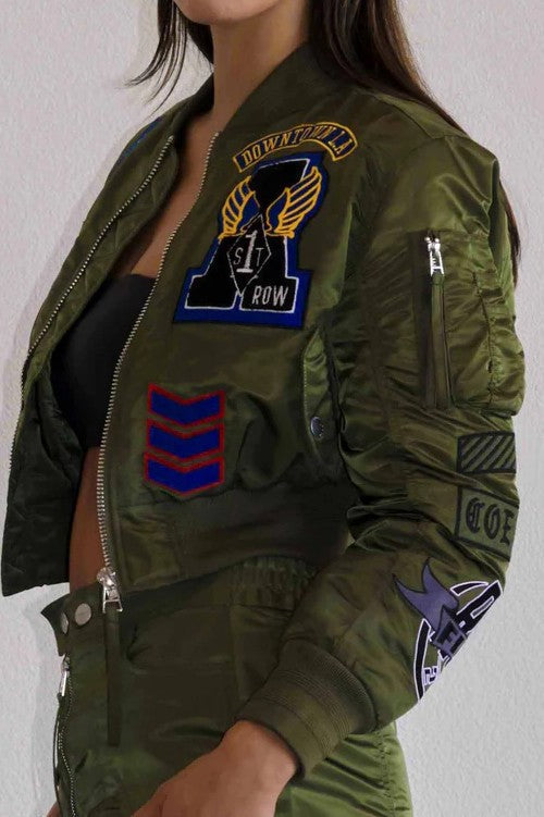 Fab Embroidered Bomber Jacket（Free shipping）
