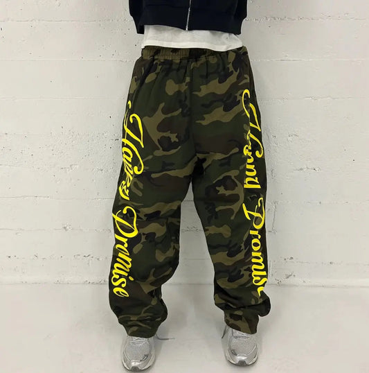 Camouflage Pants With English Letters
