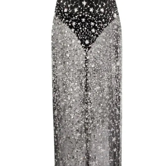 A Gorgeous Evening Gown Encrusted With Crystals