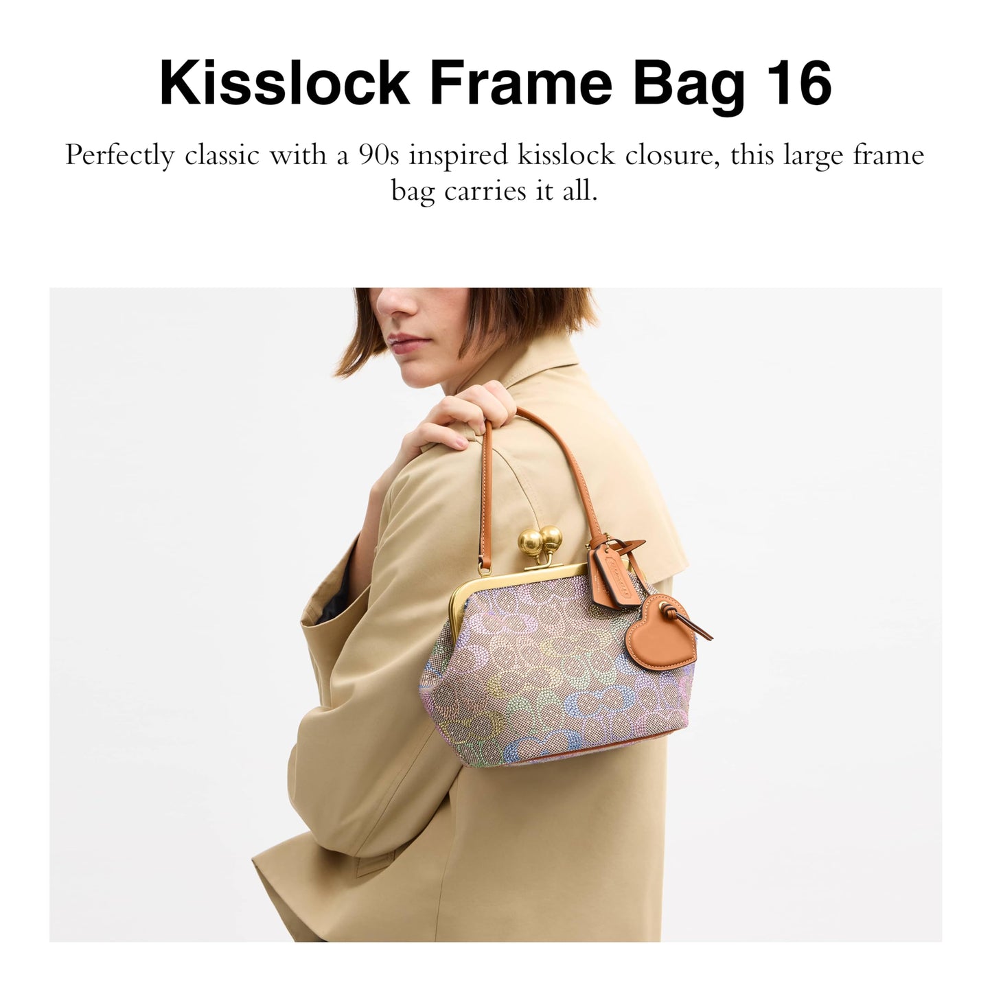 Women's Jacquard Kisslock Frame Bag 16