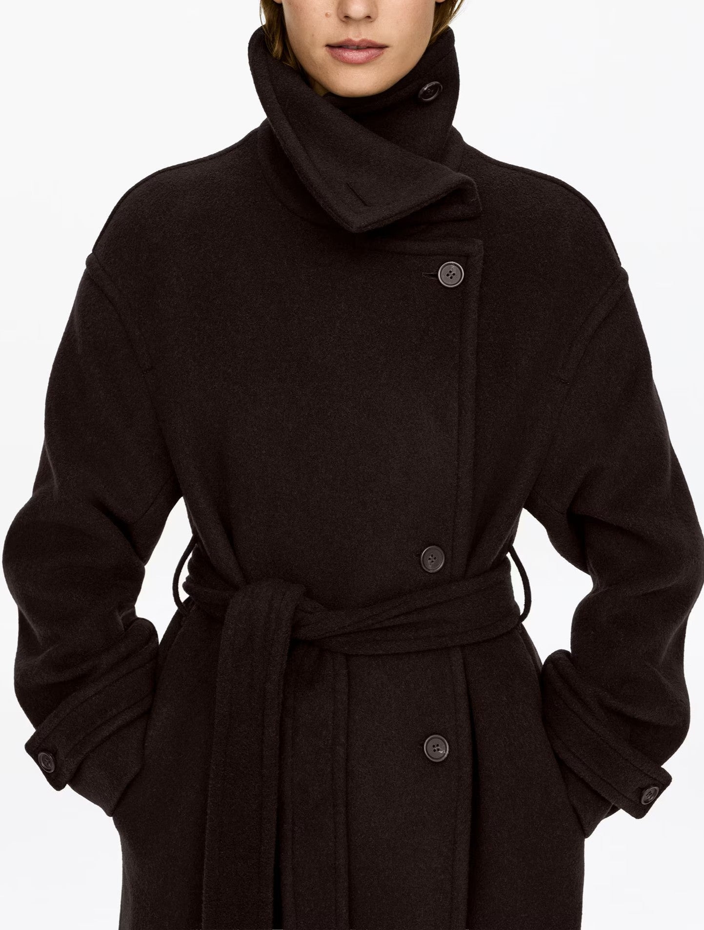 Oversized Wool Blend Coat（ Free shipping）