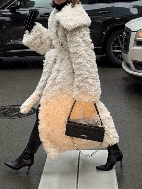 Fluffy Faux Fur Oversized Coat（Free shipping）