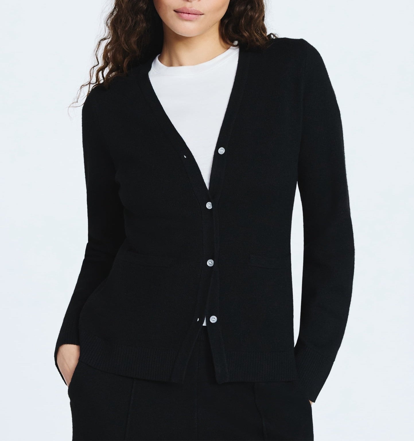 V Neck Cardigan Sweater and Sweater Knit Barrel Pants Set