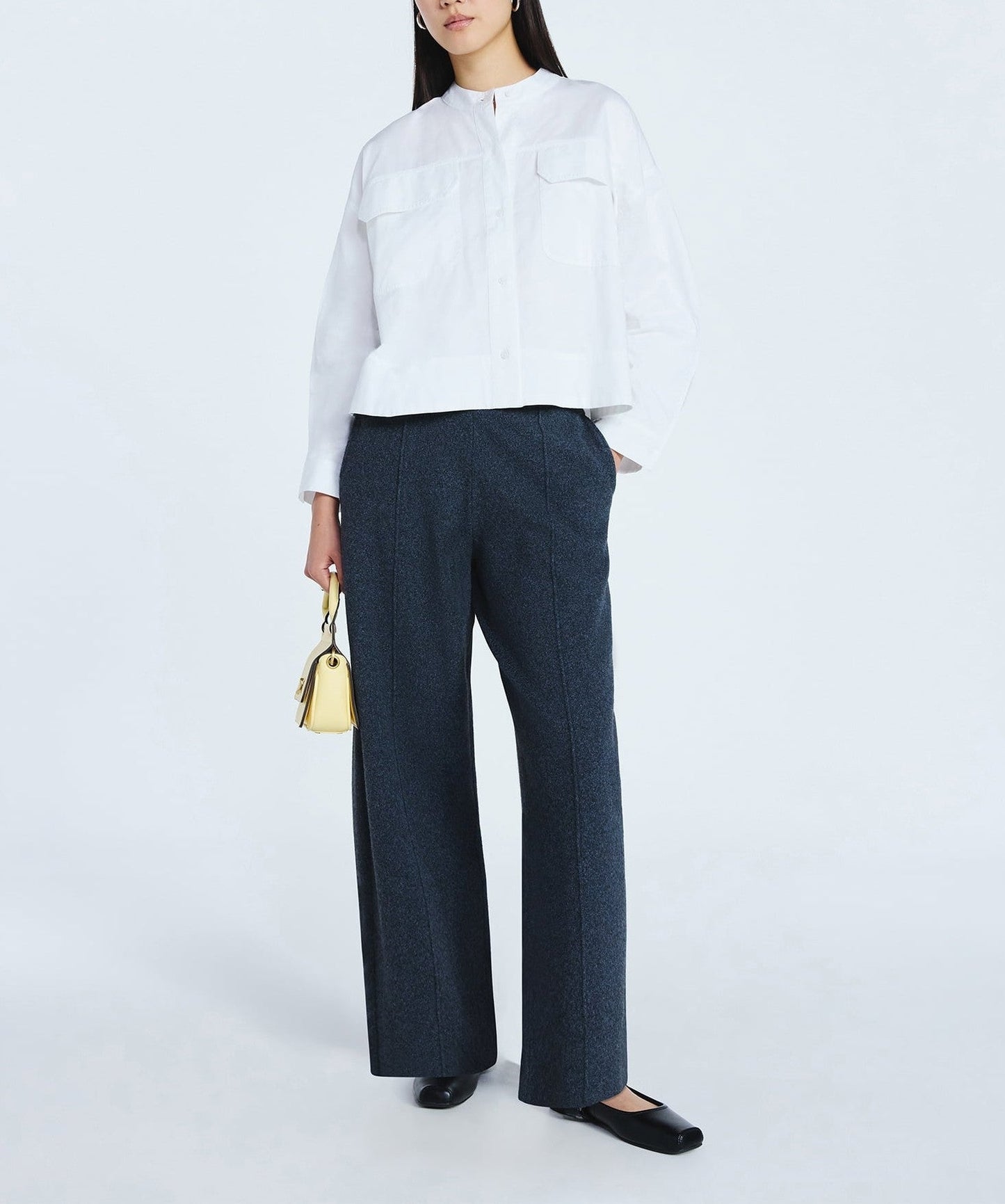 V Neck Cardigan Sweater and Sweater Knit Barrel Pants Set