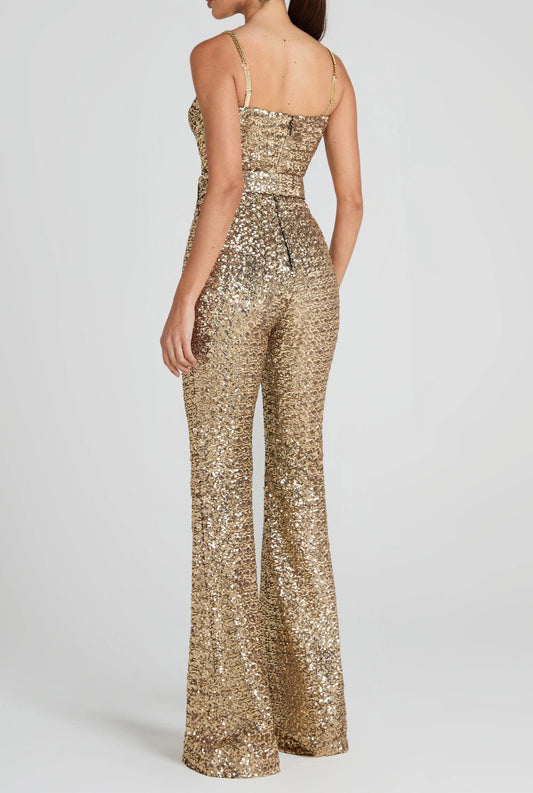 Sparkling Gold Jumpsuit（Free shipping）