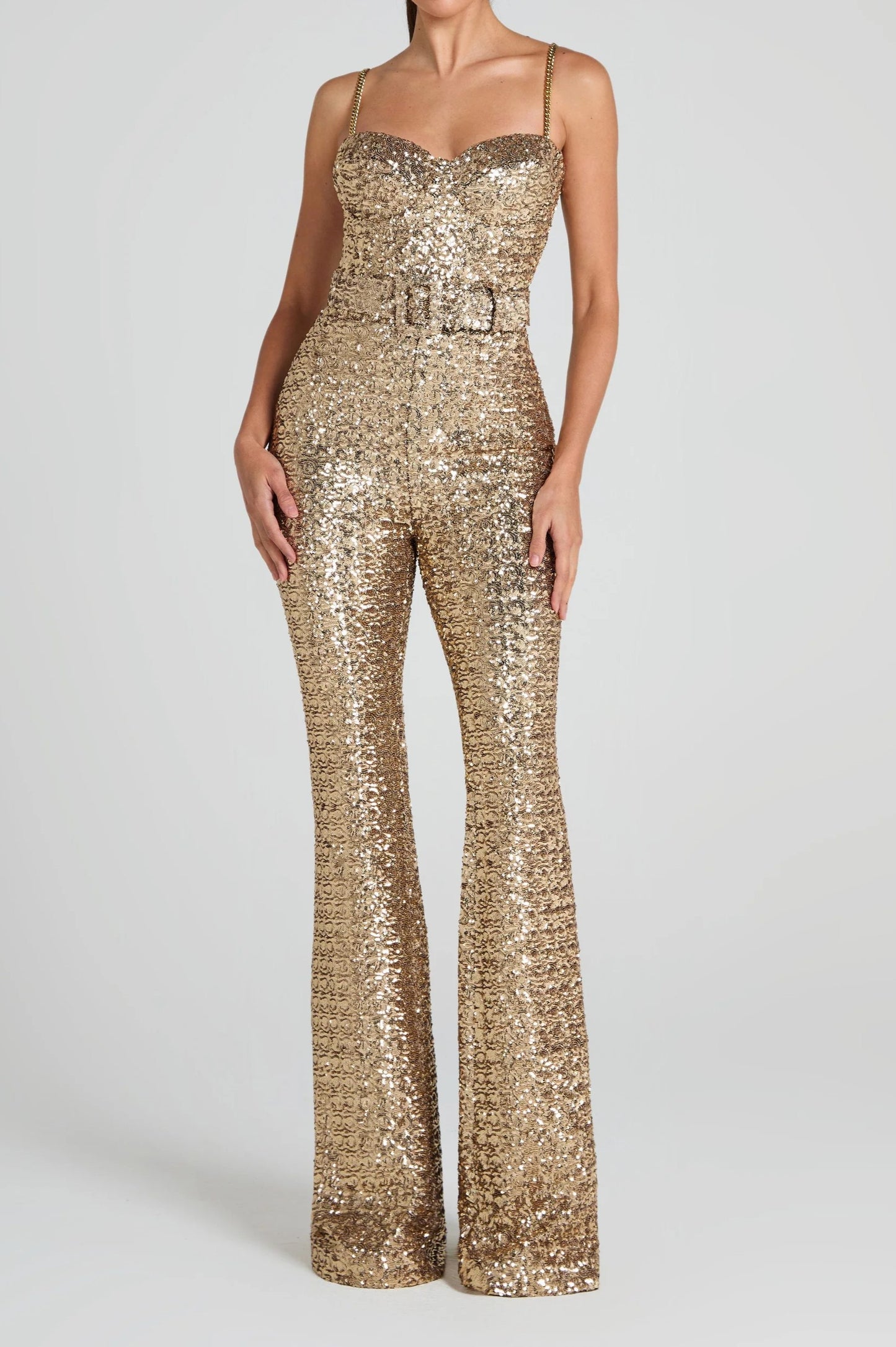 Sparkling Gold Jumpsuit（Free shipping）