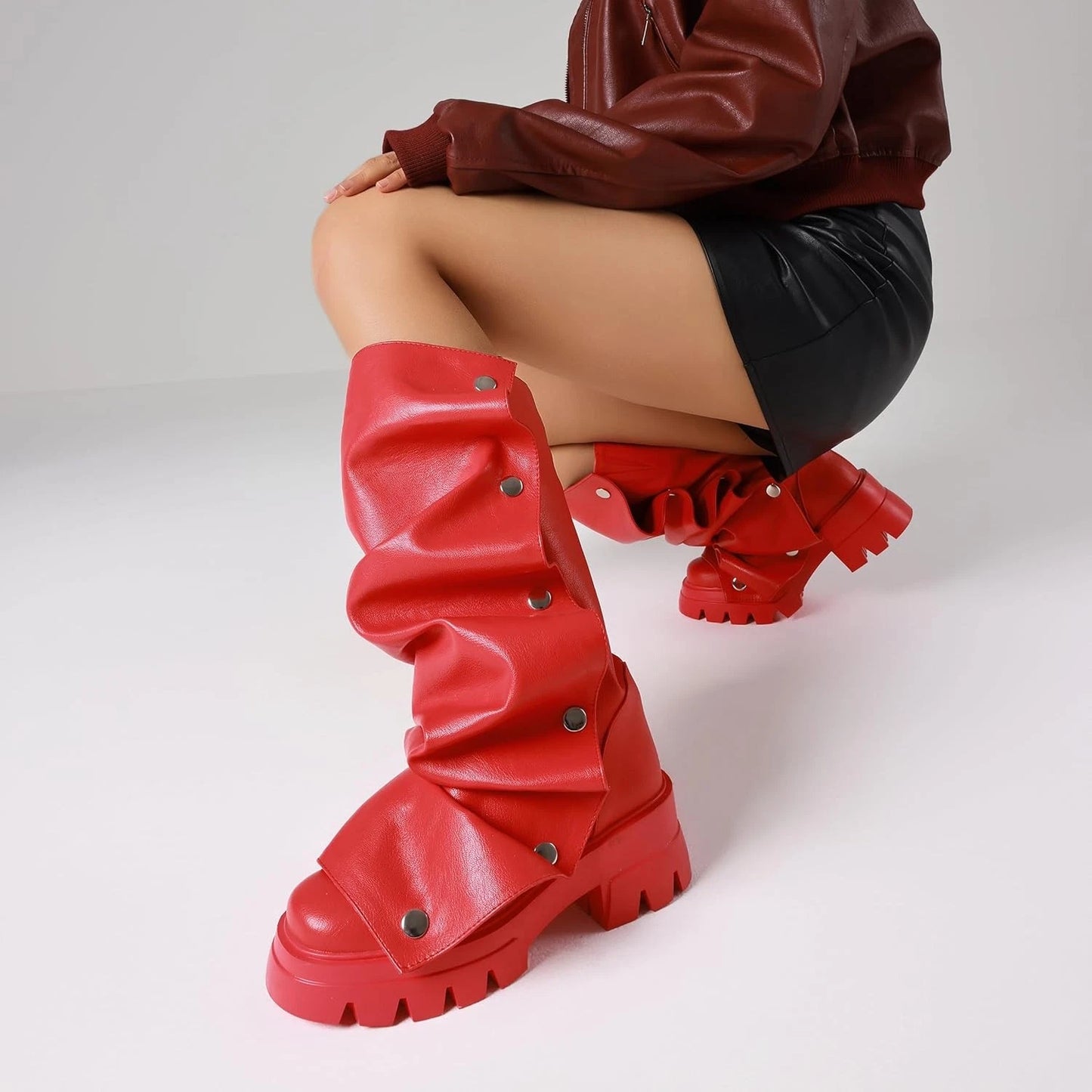 Women's Loose-fitting Foldable Knee-high Boots