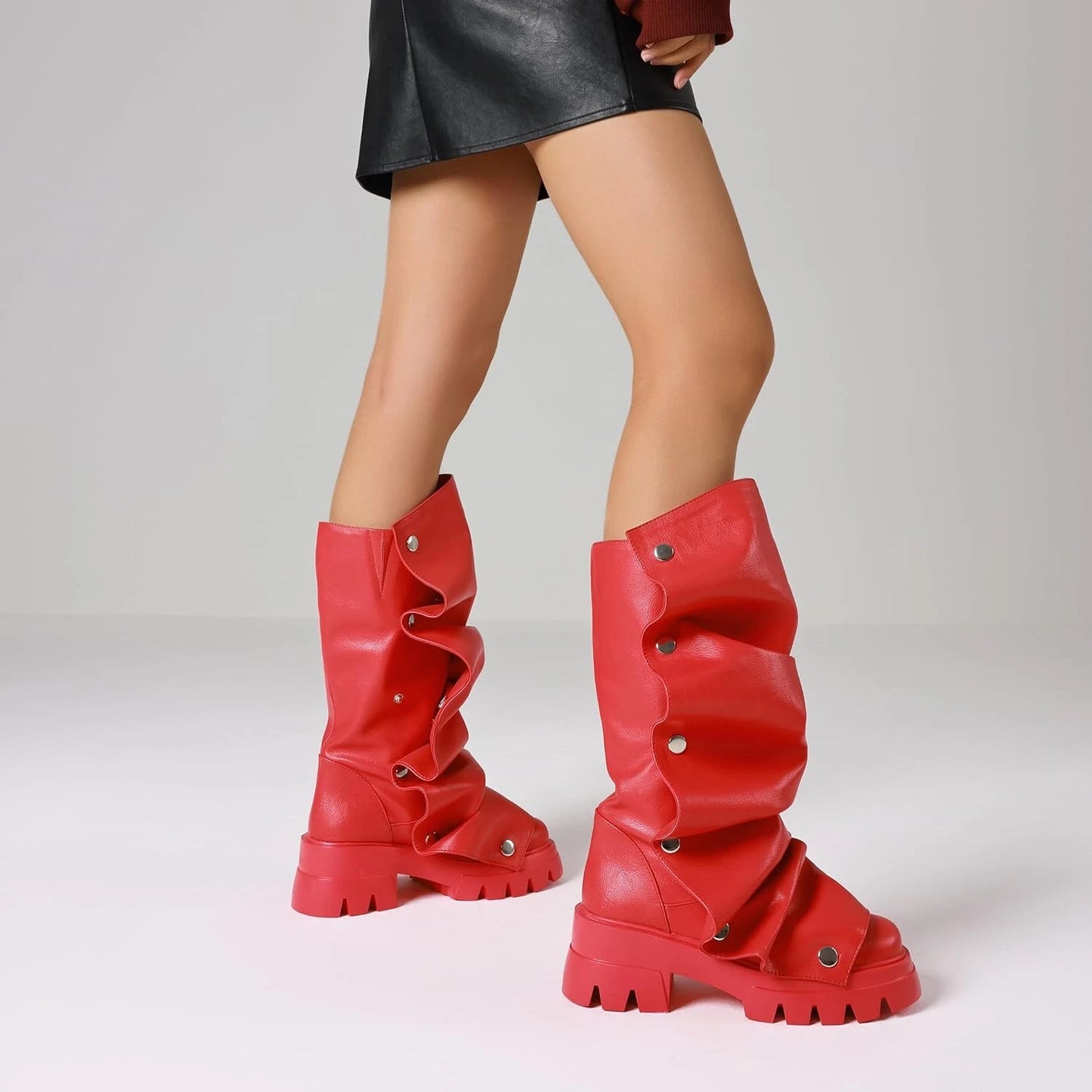 Women's Loose-fitting Foldable Knee-high Boots