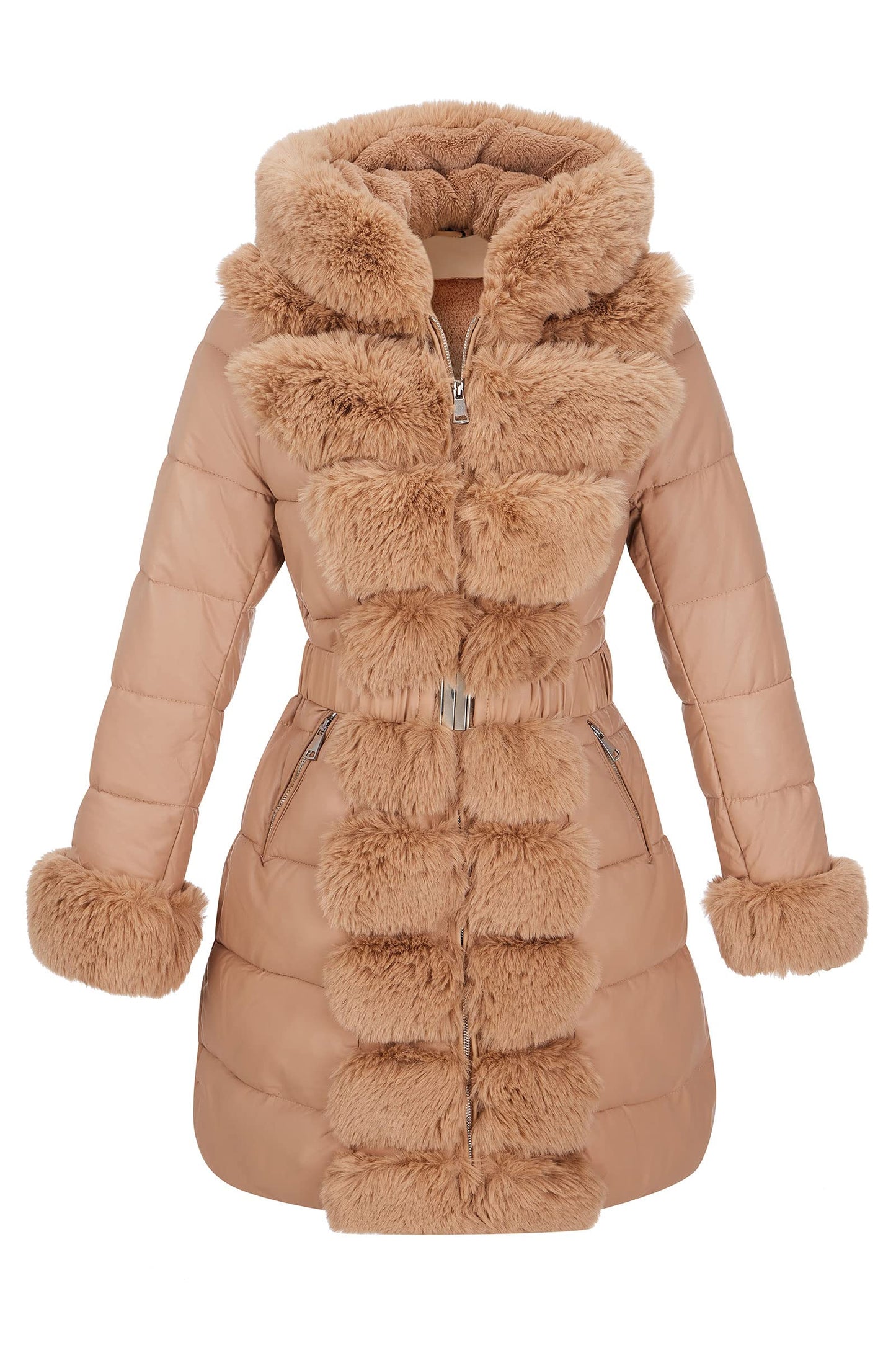 Long Hooded Thickened Down Jacket