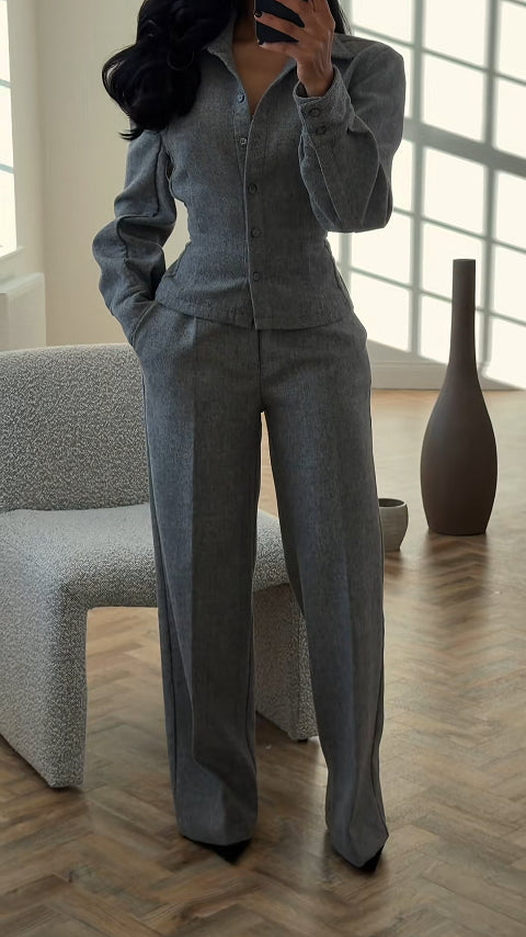 Simple And Casual Gray Suit