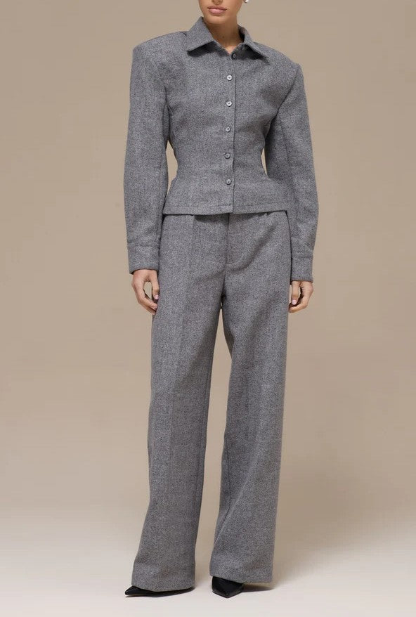 Simple And Casual Gray Suit