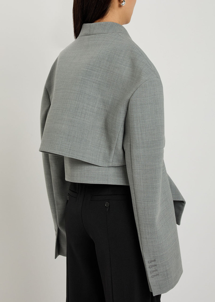 Gray Suit-style Jacket With A Designer Feel.