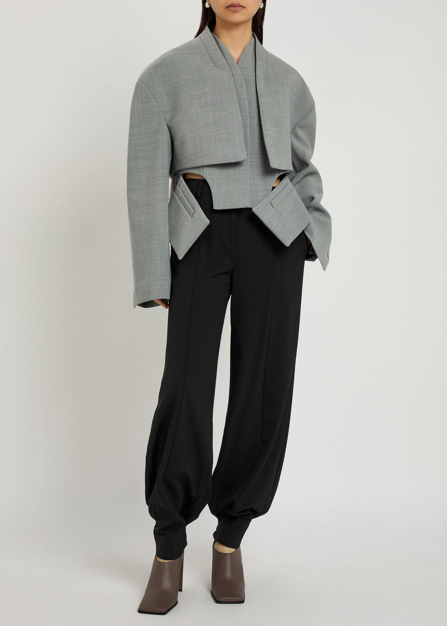 Gray Suit-style Jacket With A Designer Feel.
