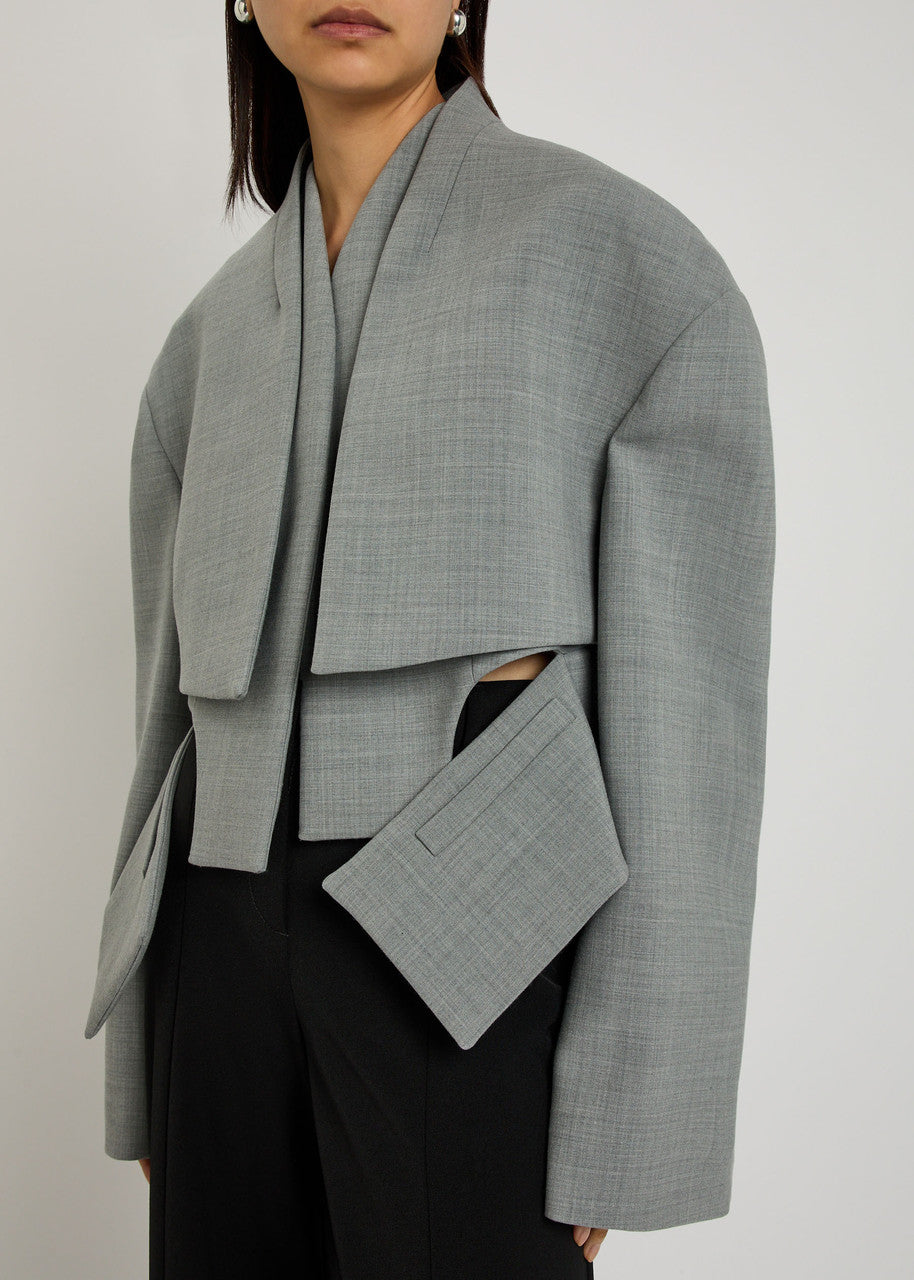 Gray Suit-style Jacket With A Designer Feel.