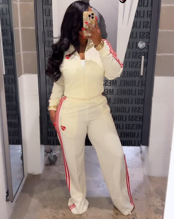 Classic Sports Casual Top and Pants Set